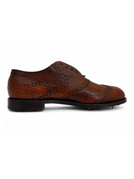 FootJoy Classic Men’s Golf Shoes | Leather Lizard Gold Metal Spikes | 10D 57406 main image 9